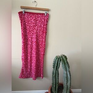 No Boundaries Red Floral Skirt